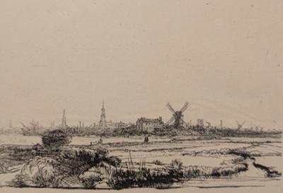 View of Amsterdam from the Kadijk; Rapilly, Georges (active 1850-1890); BIKGM.9156
