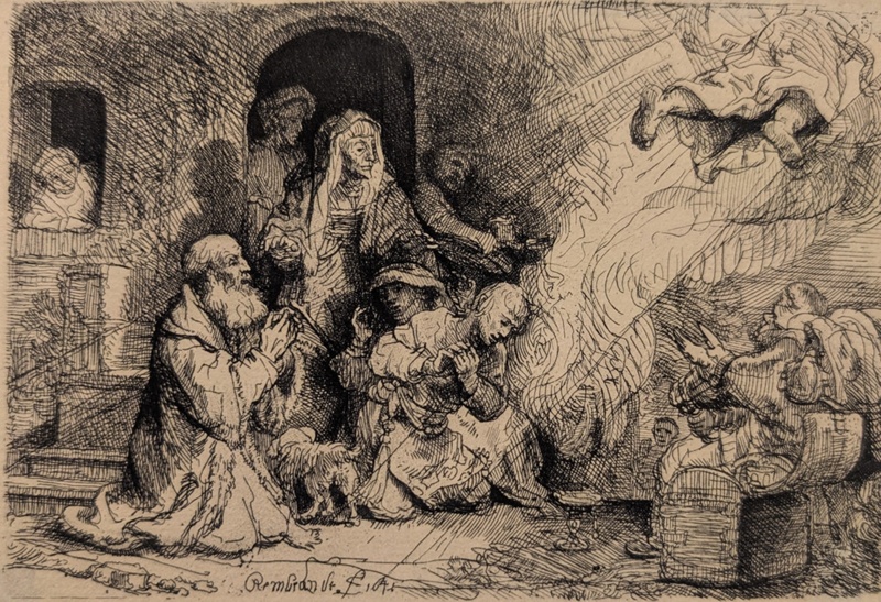 The Angel Departing from the Family of Tobias; Rapilly, Georges (active 1850-1890); BIKGM.9165