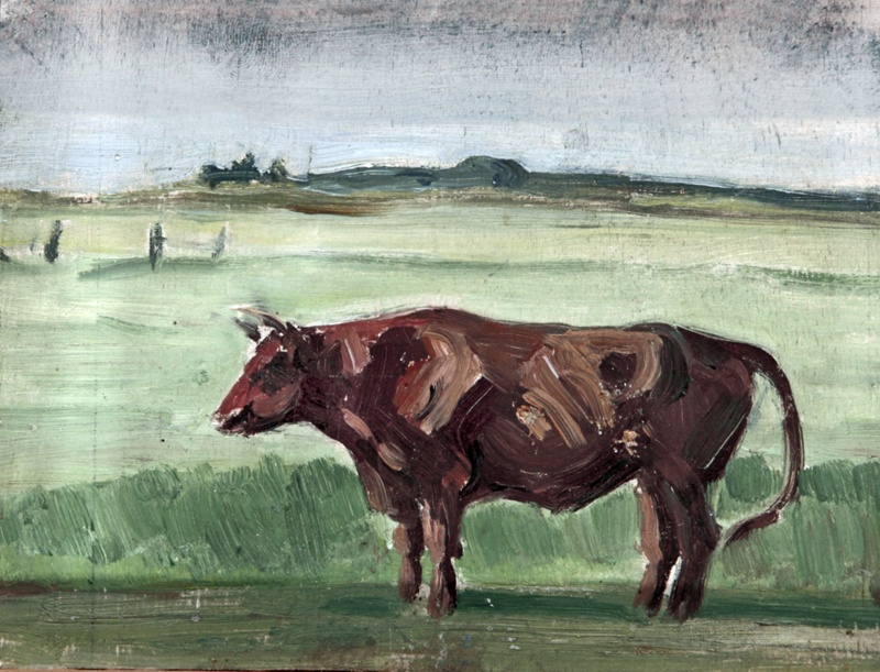 Sketch of a bull; Crooke, Muriel Elise (1901-1975); BIKGM.W515