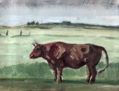 Sketch of a bull; Crooke, Muriel Elise (1901-1975); BIKGM.W515
