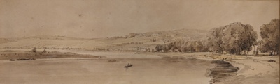 View of Belle Vue & Port de Seve taken from the Terrace near Pont. St. Cloud; Girtin, Thomas (1775-1802); BIKGM.2062