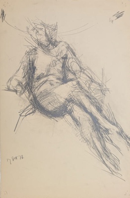 Seated Nude, Crossed Legs; Horsfield, Nicholas (1917-2005); 1978; BIKGM.8916.1