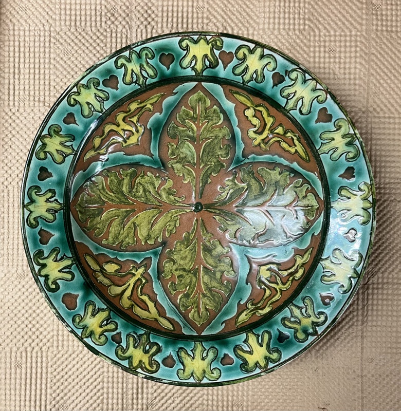 dish; Della Robbia Pottery; BIKGM.8213