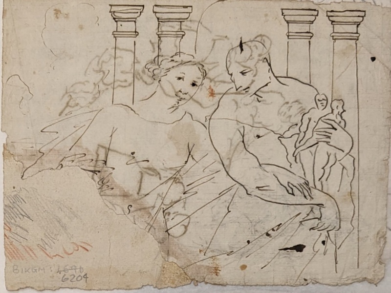 Woman and Bald Man ; BIKGM.6204