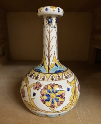 earthenware Carlo Manzoni vase; Manzoni, Giovanni Carlo (1856-1910); BIKGM.7587