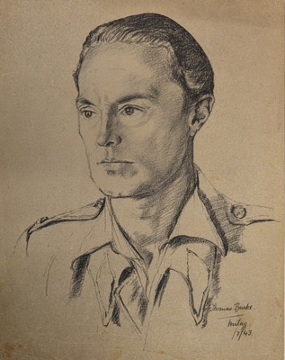 Portrait Sketch of Man; Burke, Thomas; 1943; BIKGM.7343.46