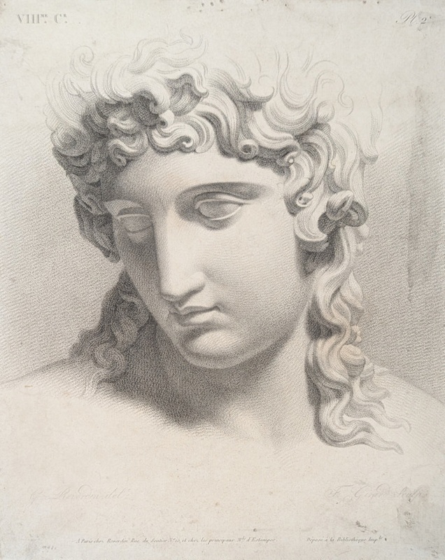 Chap.8. Pl.2. Study of a Full Face; Reverdin, François-Gédéon (1772-1828); BIKGM.1815ar