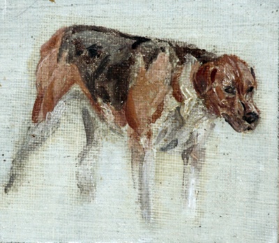 Sketch of a dog; Crooke, Muriel Elise (1901-1975); BIKGM.W514