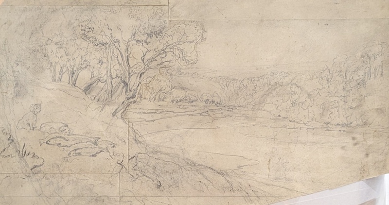 River Bend with Overhanging Trees ; BIKGM.168b