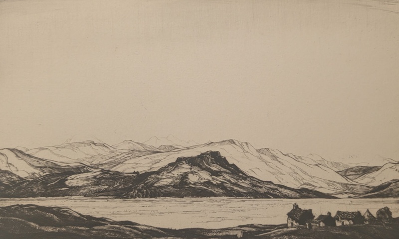 Mountains and River; Steel, Kenneth (1906-1970); BIKGM.9221