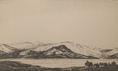 Mountains and River; Steel, Kenneth (1906-1970); BIKGM.9221