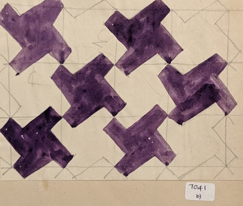 Positive and Negative Design in Purple; Richards, Albert; c. 1937; BIKGM.7041.2