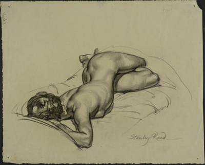 Study of Nude Woman Lying on Side; Reed, Stanley; BIKGM.5669