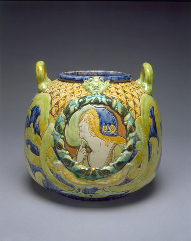 jardiniere; Della Robbia Pottery; BIKGM.929