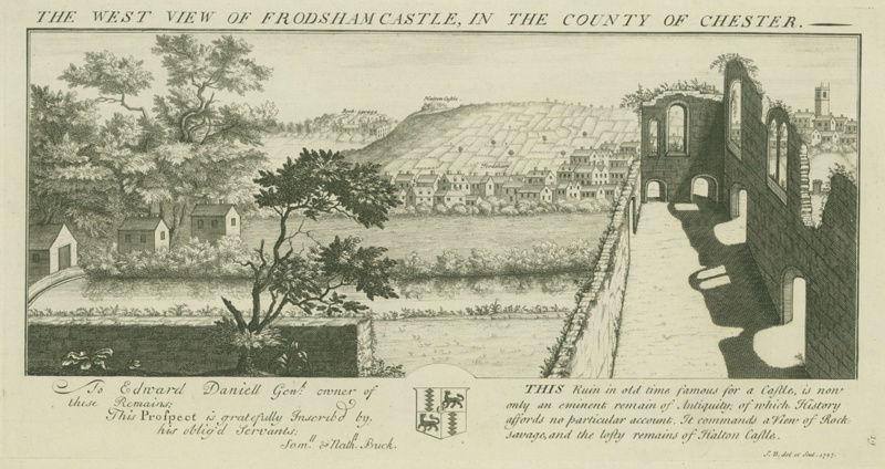 The West View of Frodsham Castle in the County of Chester 1727; Buck, Samuel; BIKGM.1327f