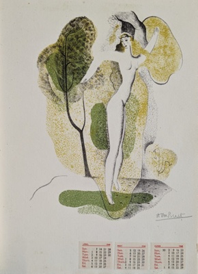 April, May, June: Wallasey School of Art Calendar 1940; Burk, Allen; 1939; BIKGM.7027.2