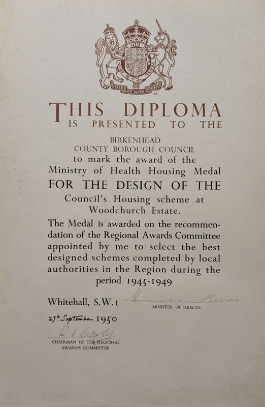 Woodchurch Housing Estate Diploma; 1950; BIKGM.2915