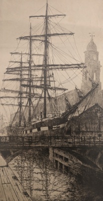 Docked Ship; Clark, Charles Herbert (1890-1950); BIKGM.9220