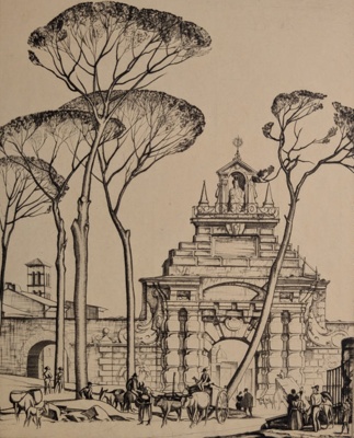 Outside the Walls; Wedgwood, Geoffrey Heath (1900-1977); 1934; BIKGM.9138