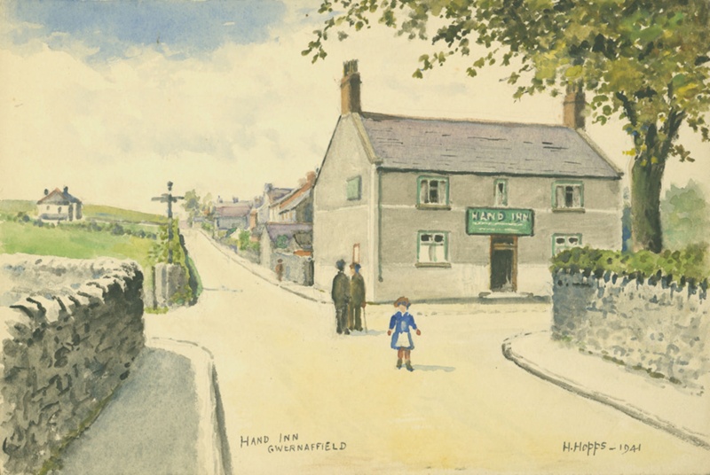 Hand Inn, Gwernaffield 1941; Hopps, Harold; BIKGM.W412