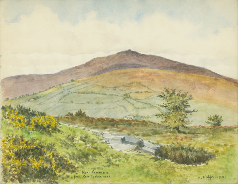 Moel Fammau from Cefn Bychan Road 1941; Hopps, Harold; BIKGM.W424