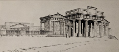 The Entrance to Chester Castle; Taylor, Albert (1918-1987); BIKGM.9323