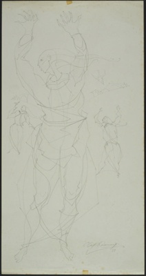 Figures and Bird; Rosenvinge, Olaf (1913-2004); 1982; BIKGM.8794