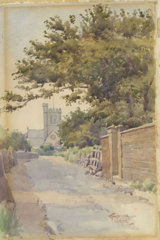 Stile from Claremount Road to St. George's Road and Gate to Braddofields 1904; Wills, Thomas Alexander Dodd; BIKGM.W510