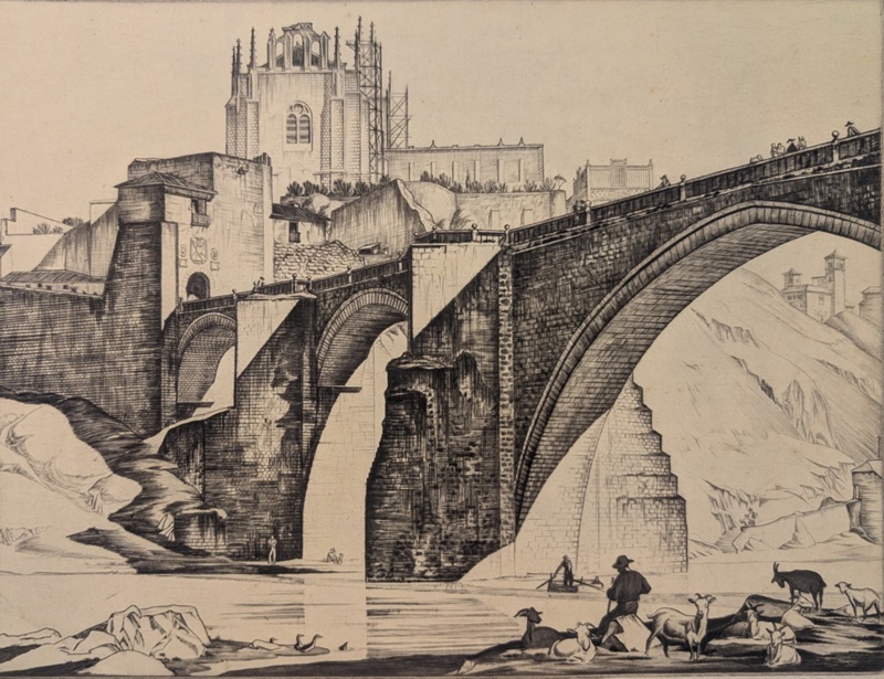 St. Martin's Bridge, Toledo; Wedgwood, Geoffrey Heath (1900-1977); 1938; BIKGM.9147
