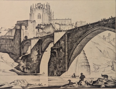 St. Martin's Bridge, Toledo; Wedgwood, Geoffrey Heath (1900-1977); 1938; BIKGM.9147