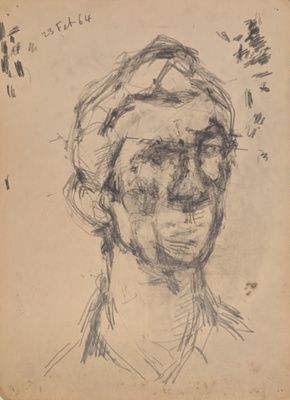 Self-Portrait; Horsfield, Nicholas (1917-2005); 1964; BIKGM.8899