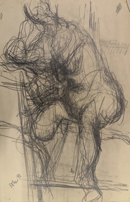 Seated Nude; Horsfield, Nicholas (1917-2005); 1981; BIKGM.8933