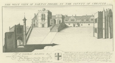 The West View of Norton Priory in the County of Chester 1727; Buck, Nathaniel; BIKGM.7688