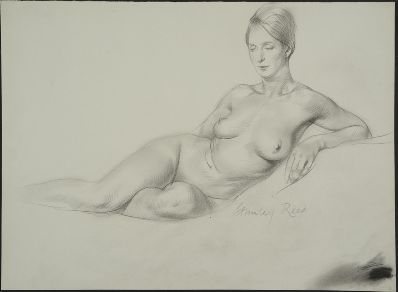 Study of a Nude Woman Reclining; Reed, Stanley; BIKGM.5673