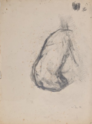 Nude Torso From Behind; Horsfield, Nicholas (1917-2005); 1958; BIKGM.8954
