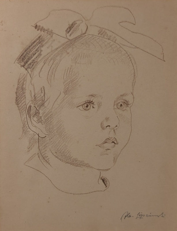 Young Girl with Ribbon in her Hair; Lipczinski, Albert (1876–1977); BIKGM.9329
