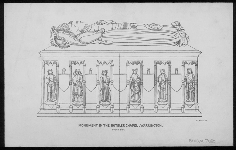 Monument in the Boteler Chapel, Warrington; Bellars, H J; BIKGM.7680