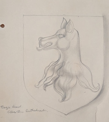 Dog's Head - Chester Cathedral; Richards, Albert; 1935-1939; BIKGM.7107.1