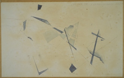24 Degrees Preliminary Sketch; Rosenvinge, Olaf (1913-2004); 1998; BIKGM.8831