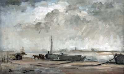 Sand Barges at Shoreham; Steer, Philip Wilson (1860-1942); 1926; BIKGM.8169