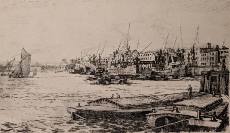 Shipping in the Lower Pool; James, Norman (1892-1980); BIKGM.9171