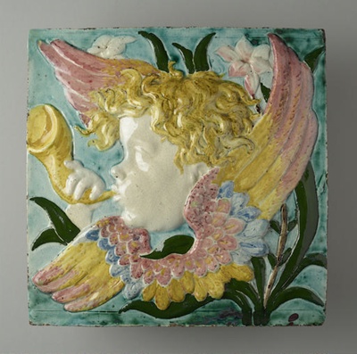 tile; Della Robbia Pottery; BIKGM.941