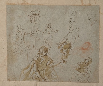 Studies of Figures in Long Robes; BIKGM.6306