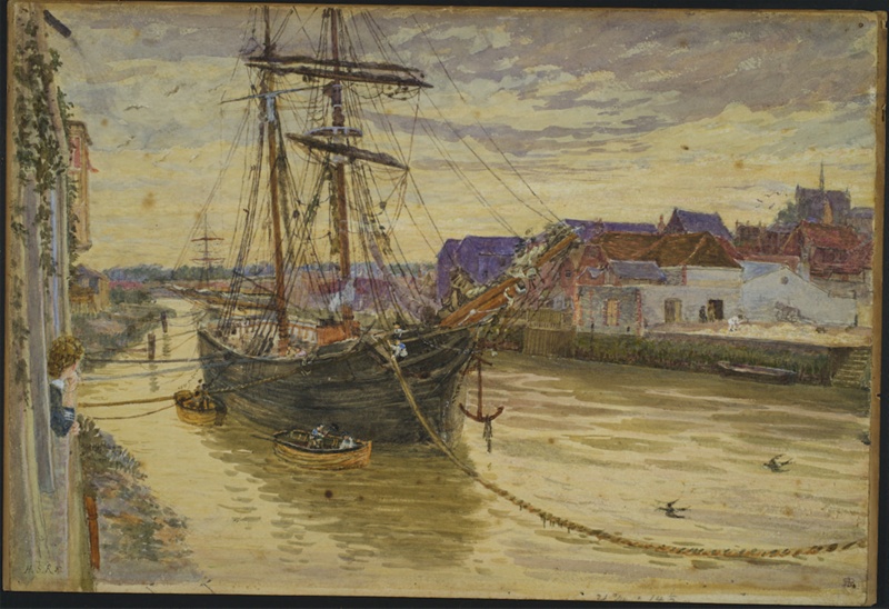 River Scene of Arundel; Rathbone, Harold Steward (1858-1929); 1887; BIKGM.9014