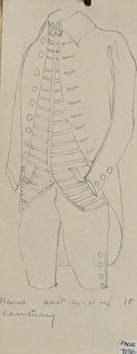 "Late 18th c Male Suit"; Richards, Albert; 1935-1939; BIKGM.7086A