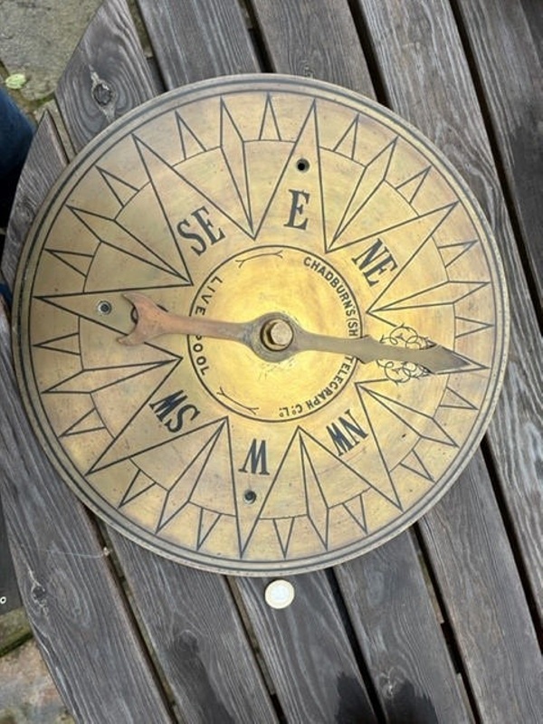 Compass rose from the Telegraph Station at Hilbre Island; Chadburns ...