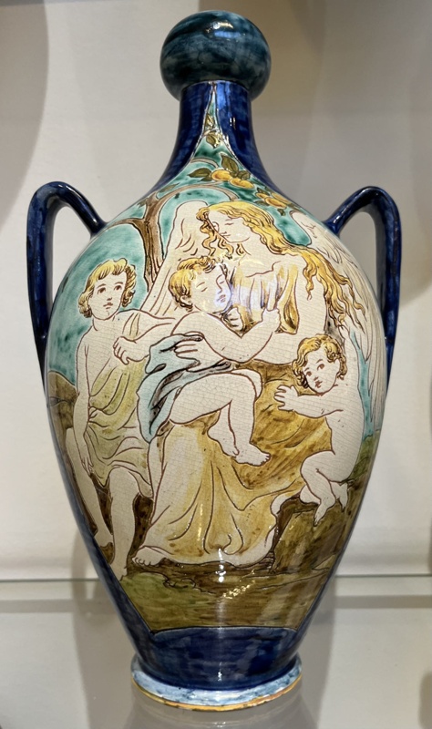 Della Robbia vase; Della Robbia Pottery; BIKGM.7589