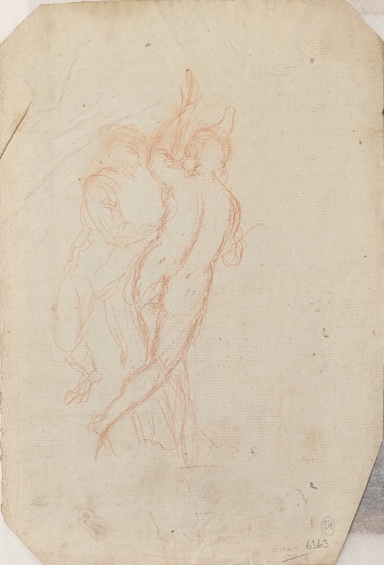 Nude Man attacking Nude Woman; BIKGM.6363