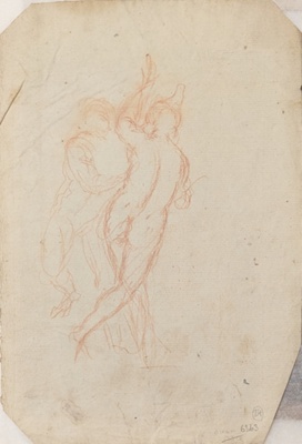 Nude Man Attacking Nude Woman; BIKGM.6363