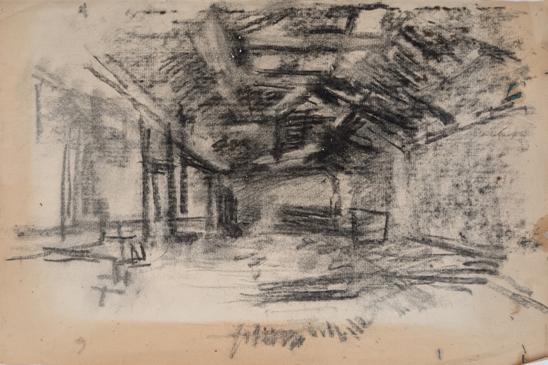 Warehouse Interior; Horsfield, Nicholas (1917-2005); BIKGM.8879